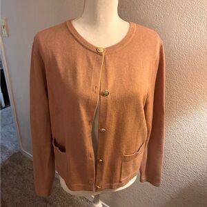 Tan Lady Jacket Cardigan Sweater
